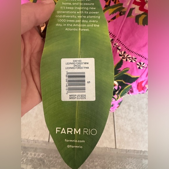 Farm Rio Pink Leopard Forest Mini Dress - Picture 4 of 4